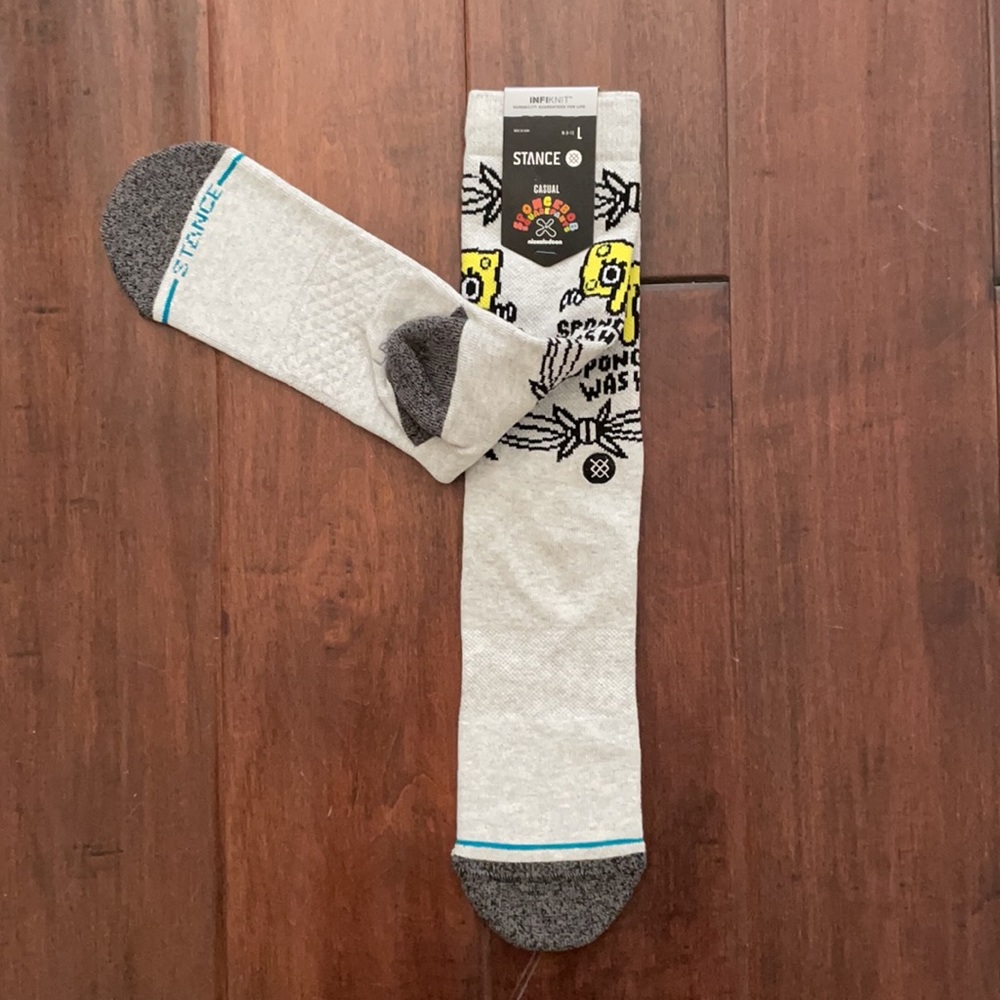 NWT Stance Spongebob Squarepants Socks Men’s Large - Picture 4 of 4